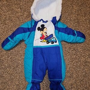 Vintage 1984 Disney Babies By Might-mac Bunting/snowsuit 6/9months